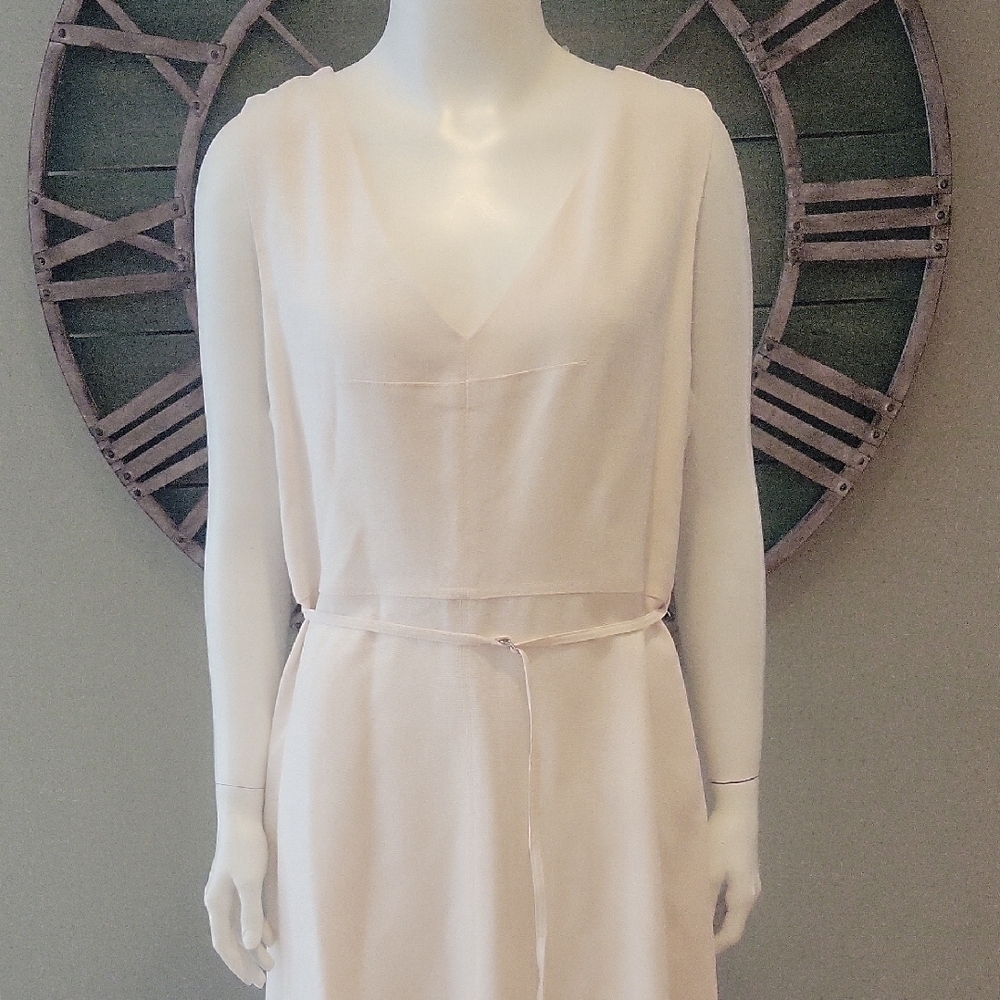 J. Crew Mathilde V-Neck Dress In Summer Linen - Picture 3 of 13